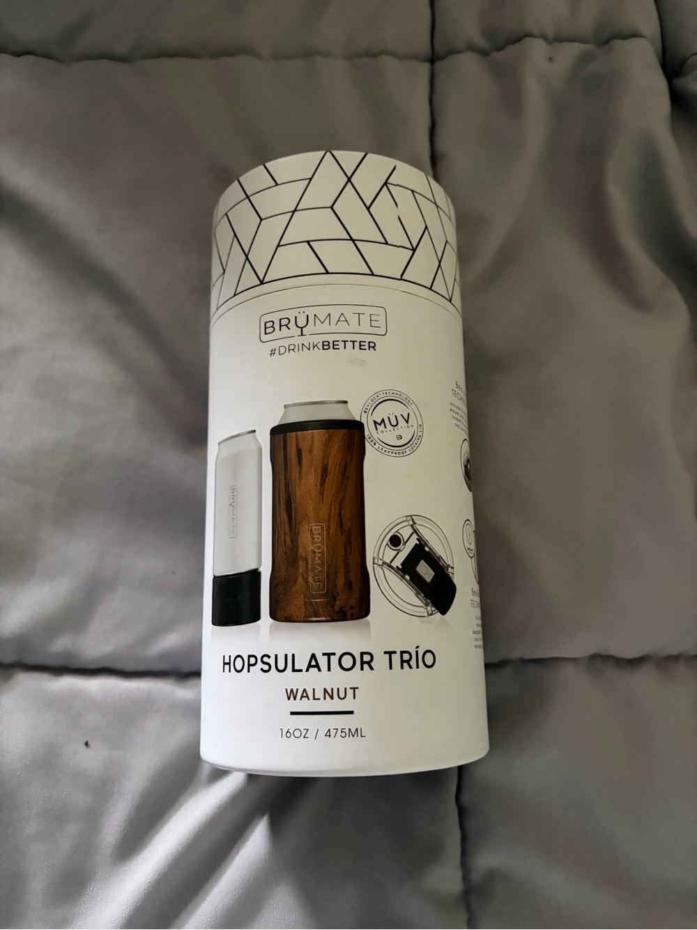BrüMate Hopsulator Trío Insulated Can Cooler – Walnut Brown